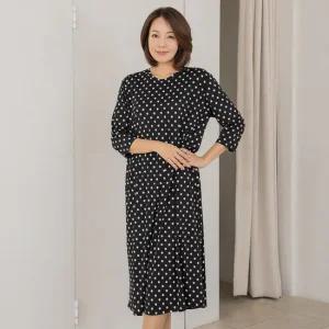 엄마옷 마담4060 도트찰랑롱원피스 중년여성옷 -ZOP2502003-