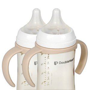 [순수아] 더블하트 3세대 젖병 호환 / 젖병 손잡이 고급형 베이지 2개