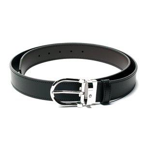 [몽블랑] 말발굽형 리버서블 레더 벨트 128783