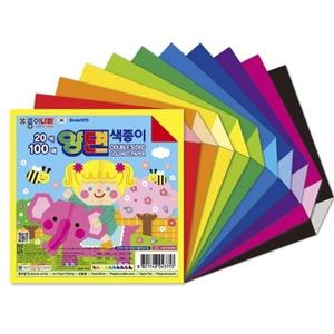 [VCK864M0]케이스없음 자재 양면색종이 100매20색