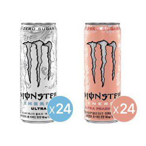 [코카콜라]몬스터 에너지 울트라 355ml 24CAN + 울트라 피치 킨 355CAN X24 _ 분리배송상품