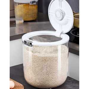 원터치 쌀통 투명 쌀 보관통 20kg 30kg 밀폐 잡곡 진공