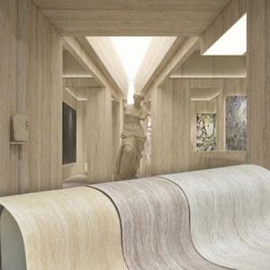 트래버틴 트라버틴 타일 휘어지는 화이트 패턴 아트월 대리석 외벽 두께24MM 안데스 석재