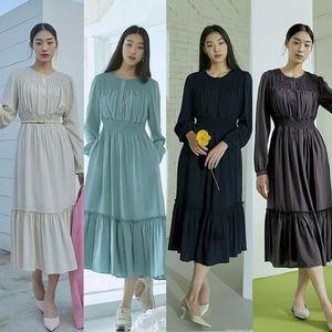 [NS홈쇼핑][미르바네스] 여성 가을 네츄럴 플레어 원피스[35145025]