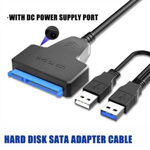 듀얼 USB 3.0 to 케이블 Sata 어댑터 지지대 인치 외장 HDD SSD 하드 드라이브