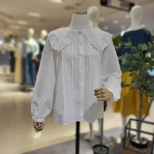 [대구백화점] [파파야]펀칭레이스넥블라우스(PNPRBL016B)