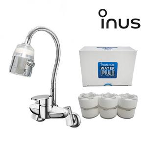 신제품 이누스 코브라 싱크대 필터 녹물제거필터 헤드 + 필터6개입 포함 셋트  U0131