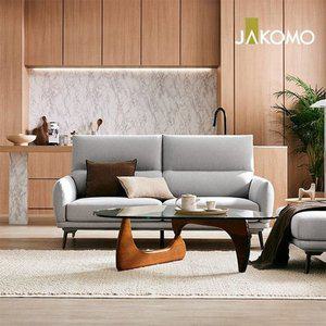 [자코모][패브릭쿠션 2개 증정]밀리 2인 데이위브 패브릭 소파+스툴