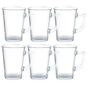 글라스락 내열강화유리 텍스맥스 홈카페머그(260ml)-6개 유리컵 손잡이유리잔