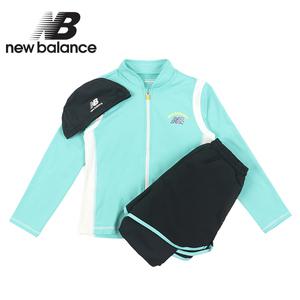 뉴발란스 키즈 여아 래쉬가드 셋업(NK9RE2101G-84)_민트