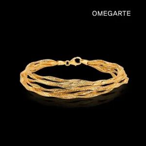 [OMEGARTE]18K 이태리 골드웨이브 5줄 팔찌