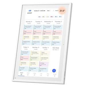 MEZED Calender 21.5인치 HD 디지털 캘린더, 안무 차트, 가족 일정을 위한 스마트 터치스크린 인터랙티브 디스플레이 - 내장 액자 기능(21.5인치 흰색)