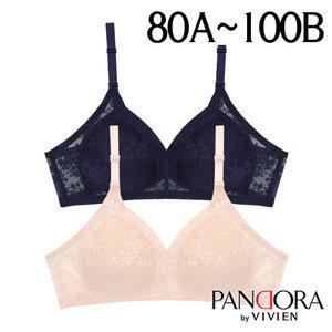[판도라by비비안]A/B컵 풀컵 레이스 노와이어 몰드브라1종(PBR7172)80A-100B