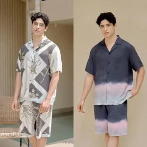 라페어 산토리니 인견 남성 파자마 2세트