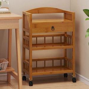 나무카트 3단 수납 선반 레스토랑 서빙카 가정용 협탁 이동식 바버샵 앤틱 나무트레이 인테리어 소품