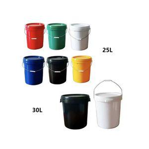 페인트통 25L 플라스틱 빈통 도색 드럼 원통 페인트 산업용