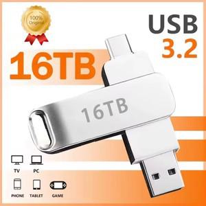 샤오미 금속 고속 펜 드라이브 방수 C타입 USB 컴퓨터 저장 장치용 16TB USB3.2 8TB 4TB