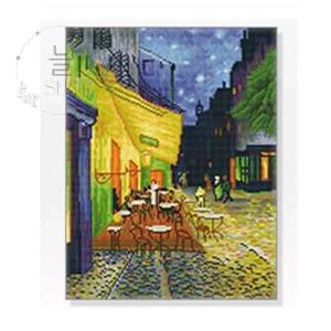 늘SEPT 보석십자수 명화 고흐 까페 40X50 캔버스형보석십자수