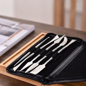 조소도구 스텐 점토나이프 5종 나무 수리용 쉐이핑 제작용 물결 삽 모델링용 미세 조각칼