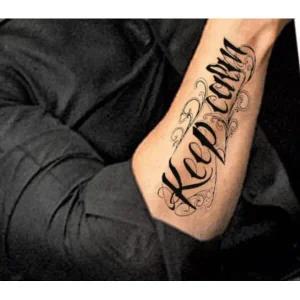 갱스터 레터링 타투 스티커 팔 반팔 가슴 등 문신 판박이 헤나