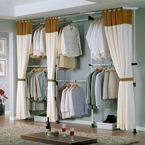 [가화홈시스]가화행거 6단기본형드레스룸트리플커튼행거(3LB4600STC)