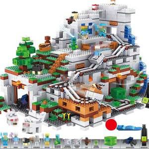 마인크래프트 동굴 광산 작은 블록 가방 21134 피규어 절벽