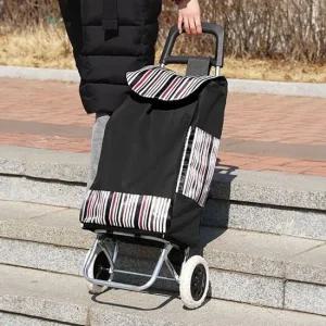 시장 마트 저소음 큰바퀴 살림템 지인이 핸드카트 접이식장바구니 쇼핑카트