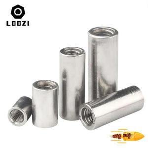 M3 304 스테인레스 스틸 연장 두꺼운 원형 컬럼 조인트 커플링 너트 나사