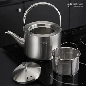 키친아트 뉴올가 스텐레스304 IH 인덕션가능 차망주전자 4.3L 물주전자