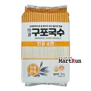 몽고 구포국수 건면 3kg x 1개 30인분 소면 잔치국수