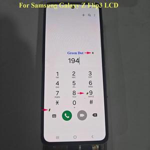 Flip3 5G LCD F711 디스플레이 터치 스크린 어셈블리 용 AMOLED 결함 LCD ZFlip 3 디스플레이 LCD 교체 용