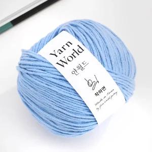 착하면 50g 얀메이크 인형실 코바늘실 손뜨개 마카롱 면실 모티브실 털실 뜨개실
