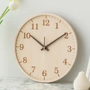 국산 플라이토 자작나무 무소음 벽시계 29cm