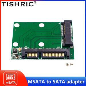 TISHRIC M 2 MSATA ssd 5 SATA 어댑터 M2 미니 PCI 컨버터 라이저 카드 모듈 보드 PC 노트북 용 6Gps 추가