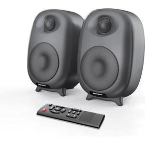 BESTISAN 책장 스피커, 블루투스 5.0이 장착된 60와트 파워 스튜디오 모니터 입력 포트, 베이스 및 트레블 조절 가능, 딥 베이스, 3 오디오 모드 디자인 (그레이)