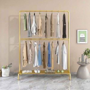 북유럽행거 2단 선반 150X160 행거100cm 스탠딩 일체형 하단판 골드 옷행거 가게