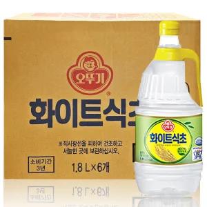 오뚜기 화이트식초 백식초 1800ml6개 빨래 세탁 청소용 세탁용 대용량