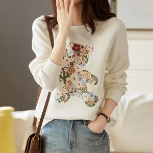 [롯데백화점]샐리 플라워 베어 자수 맨투맨_I5C-CTS014