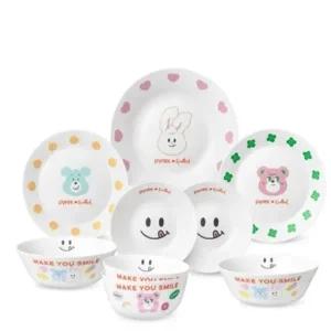 파이렉스 노티드 디너웨어 세트 2인조 9P