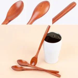 나무 원목 미니 긴숟가락 롱티스푼 티스푼 3p 세트 원목수저 나무수저 원목숟가락 나무숟가락
