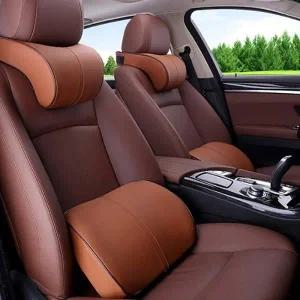 차량용 라텍스 쿠션 메모리폼 목 등쿠션세트 블랙/브라운