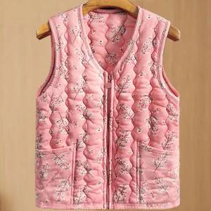 할머니 촌캉스 김장 누빔 조끼 가을시장조끼 시골패션