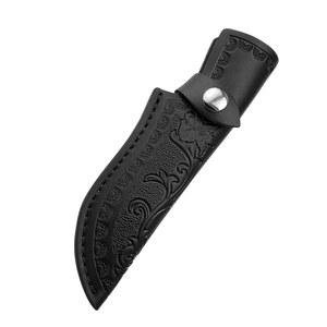 [미국배송] 벨트용 지어판 가죽 나이프 칼집 최대 4.3인치 고정 칼날 나이프용 정품 홀스터 스냅 클로저가 있는 사냥용 홀더