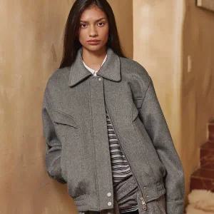 [비터셀즈] [임직원] 비터셀즈 Soil Wool Blouson Jacket-Grey