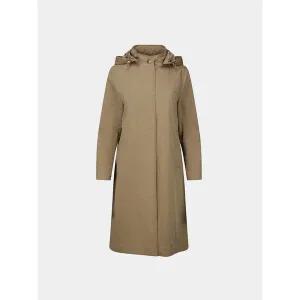 [하프클럽/]체크 배색 후드 바바리