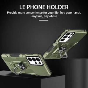 견고한 헤비 아머 충격 방지 케이스 갤럭시 S25 S24 S23 울트라 플러스 FE 마그네틱 링 거치대 수달 보호대 박스 커버 DS-3J