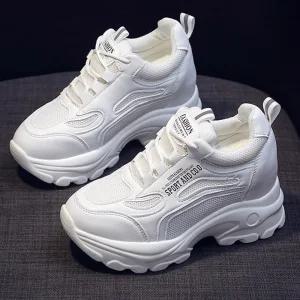 심플디자인 여성용 키높이 운동화 225-250 메쉬 어글리 운동화