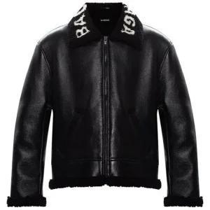 [명품] 646456 TKS31 1069 레더 쉐어링 무스탕 자켓 블랙 남성 자켓