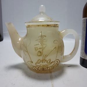 천연백옥 주전자 길이18cm무게510g 단초마을 골동품/수집품/도자기