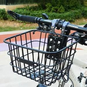 자전거앞바구니 탈부착 철제 걸이식 레드 고정식 자전거
